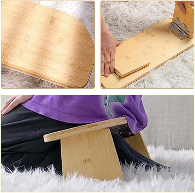 GANAZONO Meditation Bench Stool Lightweight Kneeling Seat Portable Zen Meditation Stool for Home and Travel Strong Load-Bearing Design for Comfort and Stability