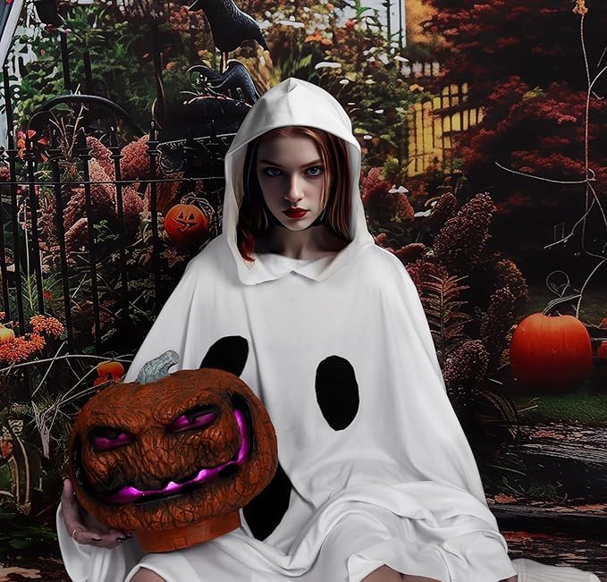 JPXH Ghost Cloak Adult Halloween Costume Role Playing Cloak - White