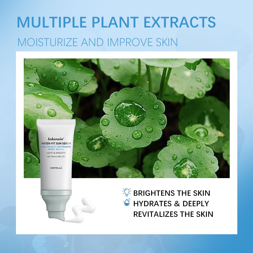 Centella Sunscreen SPF 50+,Face Sun Screen Long-Lasting Protection?Moisturizing Water Fit?? Refreshing &Non-Greasy??Lightweight?