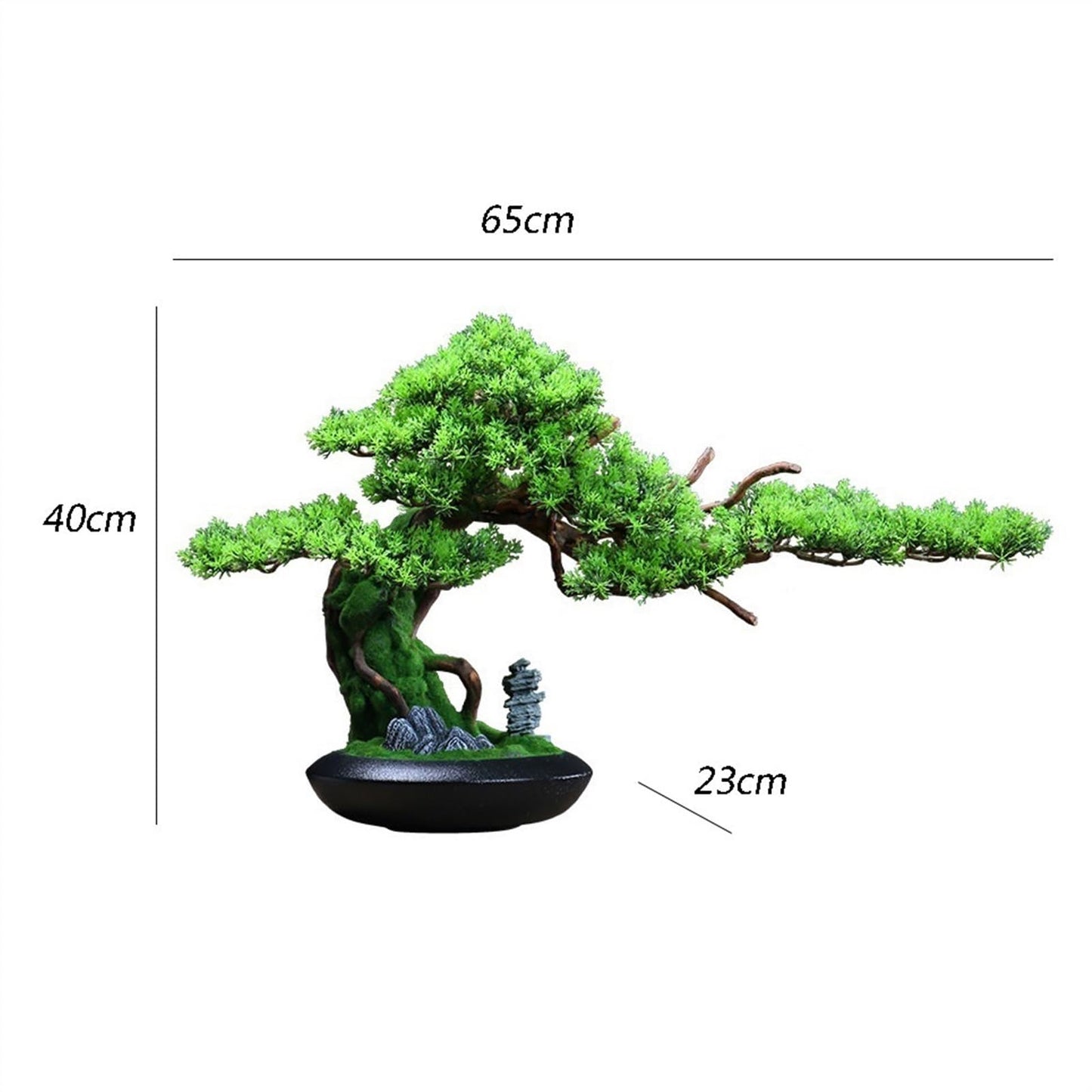 WANGHAI2024M Artificial Trees Chinese Light Luxury Simulation Tree Office Landscaping Hotel Wood Root Carving Ornaments Entrance Cabinet Decorations Artificial Bonsai