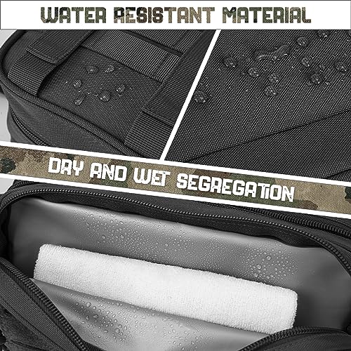 QT&QY Tactical Toiletry Bag For Men Hygiene Bag EDC Military Tool Molle Pouches Small Dopp Kit Mens Shaving Kit Travel sho...