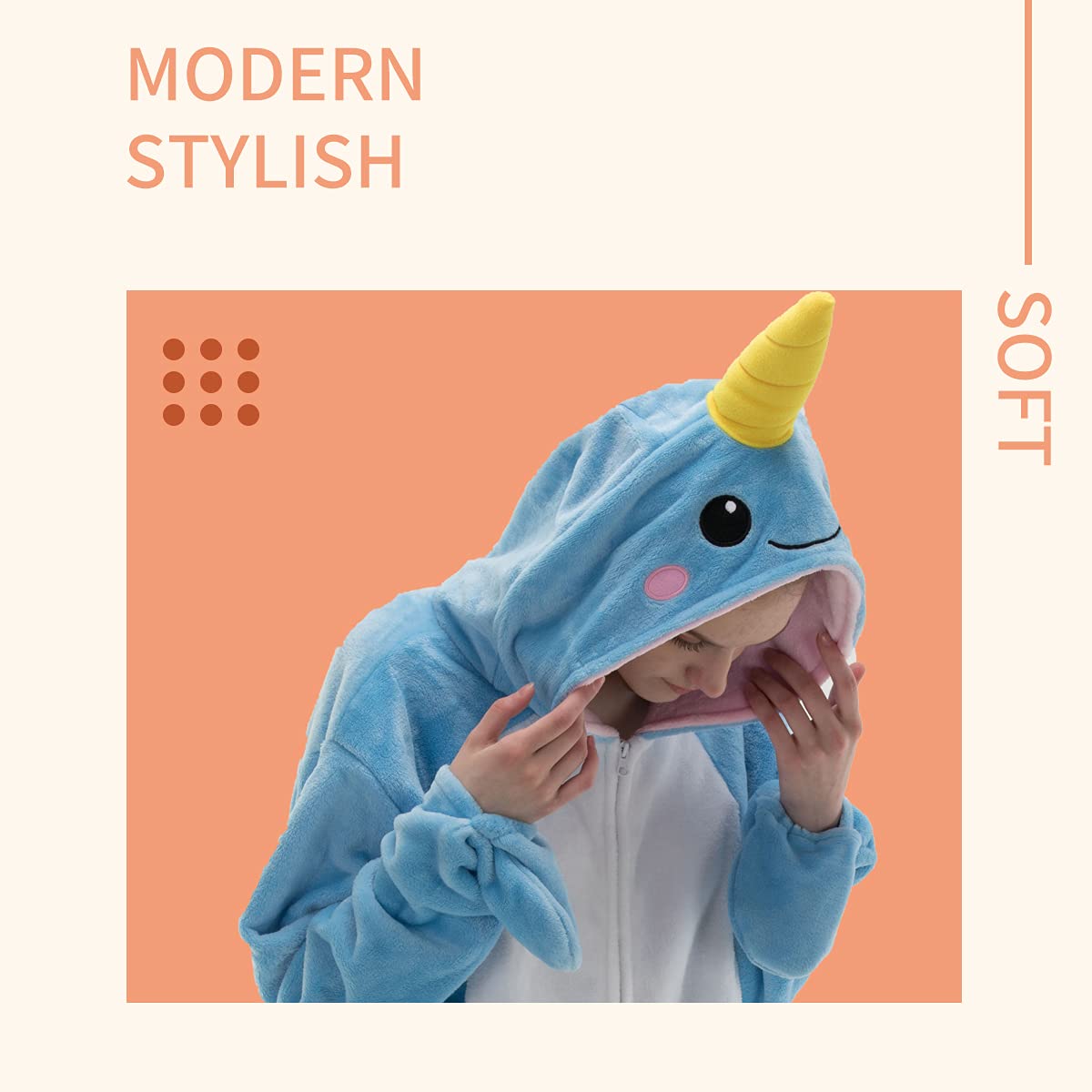 COSUSKET Snug Fit Unisex Adult Onesie Pajamas, Flannel Cosplay Animal One Piece Halloween Costume Sleepwear Homewear