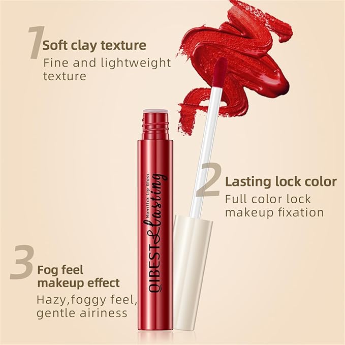12Pcs Nude Matte Liquid Lipstick Set, Waterproof Long Lasting Non-Stick Cup Nude Brown Dark Red Lipstick 24 Hour Not Fade Matte Lipstick Professional Lip Gloss Makeup Christmas Gifts for Women (Set C)
