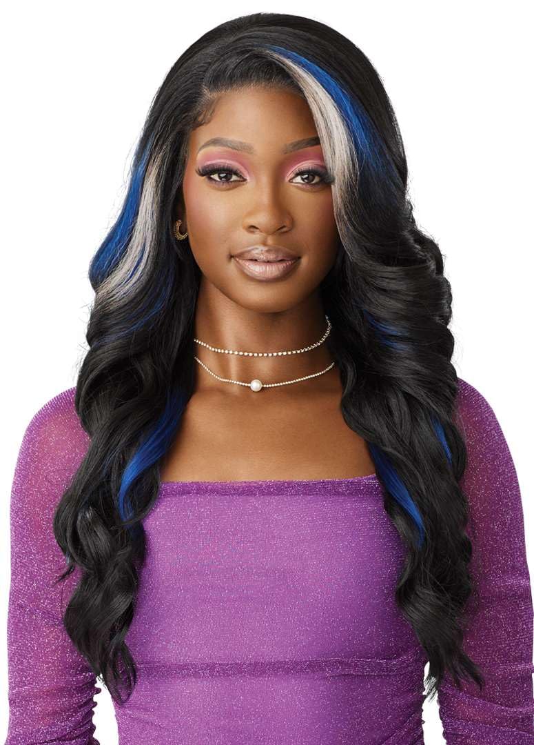 Outre Lace Front Wig - Perfect Hair Line 13X4 - Swoop Series - Swoop 8 (SWISS BROWN)