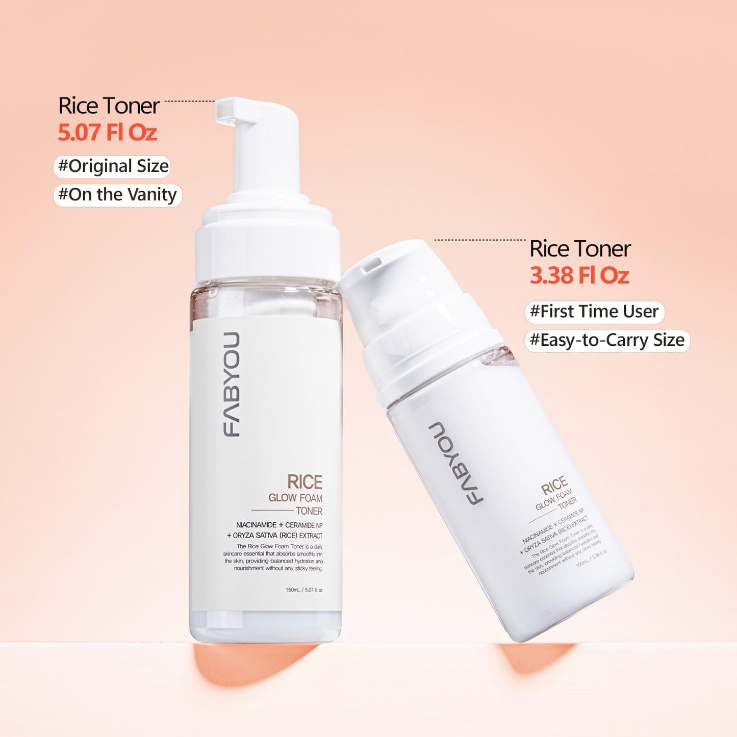Rice Glow Bubble Toner 3.38 fl oz - Hydrating Milky Toner for Sensitive and Dry Skin, with Niacinamide and Rice Extract to Suppo