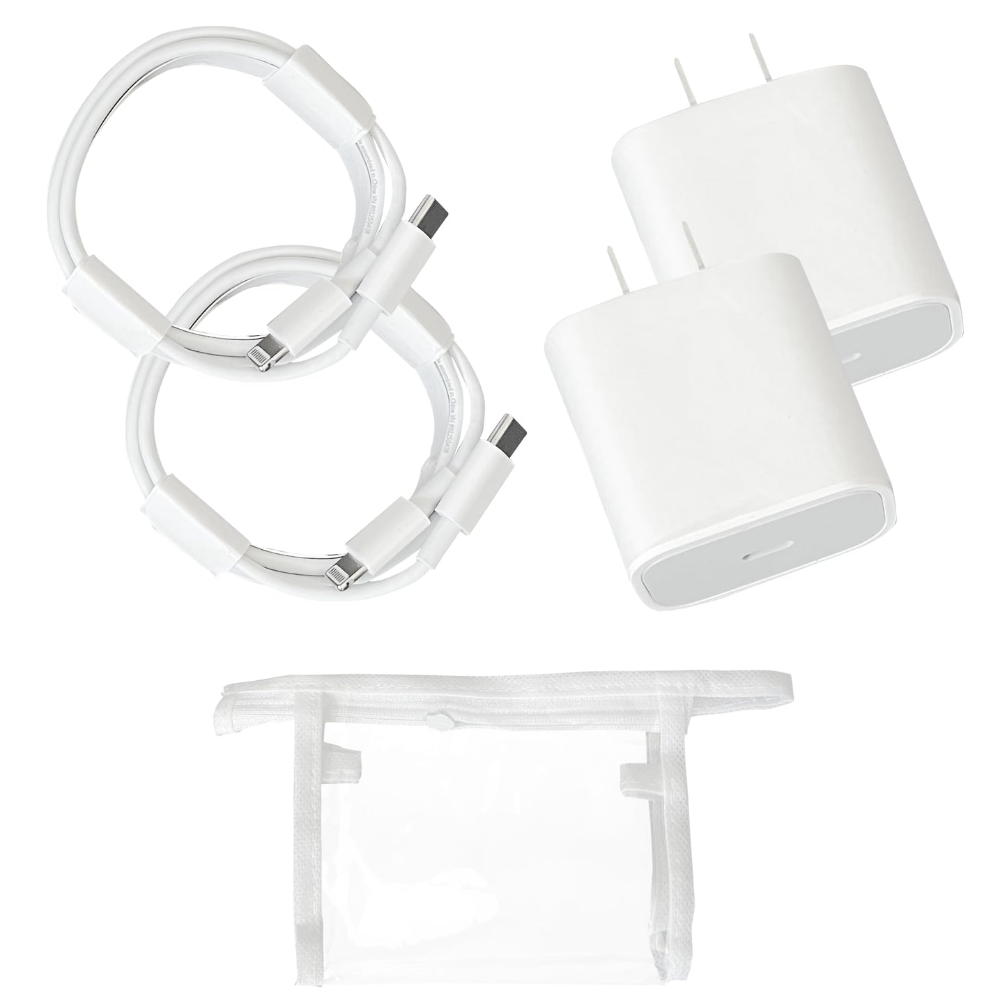 Kalikap Cargador r  pido USB C de 20 W [certificado MFi] compatible con iPhone 14/13/12/11/XS/XR/X/8/iPad, paquete de 2 bloques