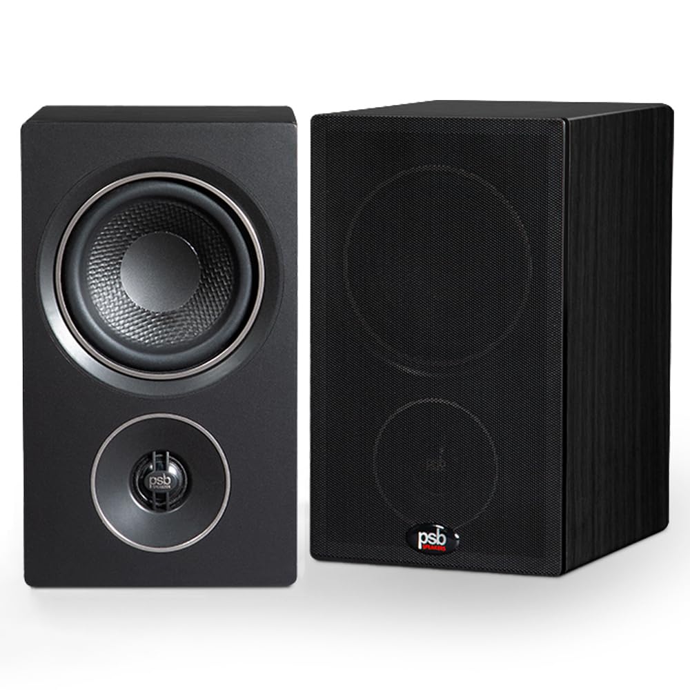 PSB Alpha P3 Compact Bookshelf Speaker - Black Ash (Pair)