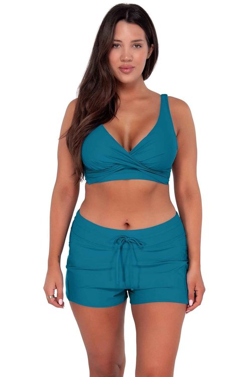 Sunsets Elsie Top Women's Swimsuit Bikini Top with Underwire, Avalon Teal, 38D