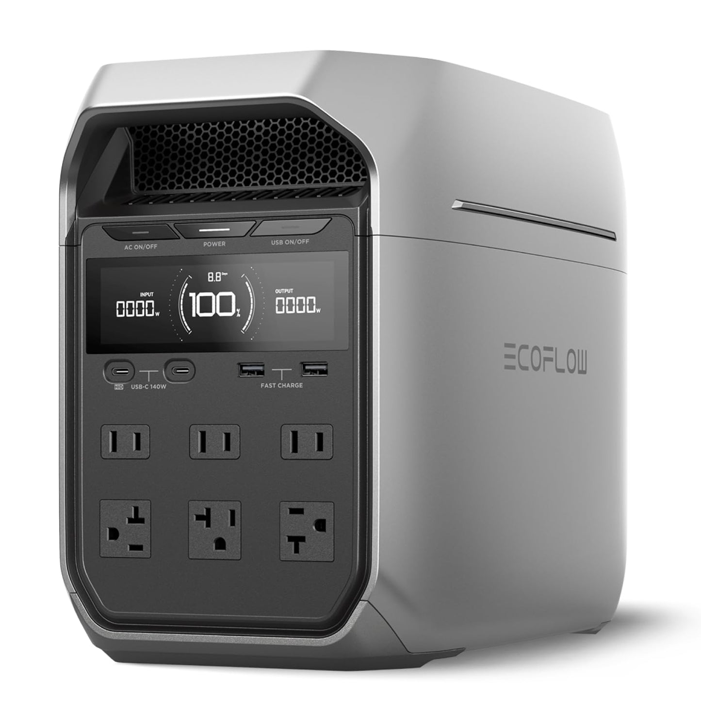 Ef Ecoflow Portable Power Station Delta 3 Plus, 1024Wh Lifepo4 (Lfp) Battery, 1800W Ac/140W Usb-C Output, Solar Generator (Solar