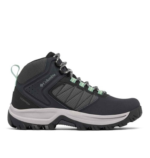 Columbia Womens Transverse Waterproof Hiking Boot, Black/Sage Leaf, 6.5
