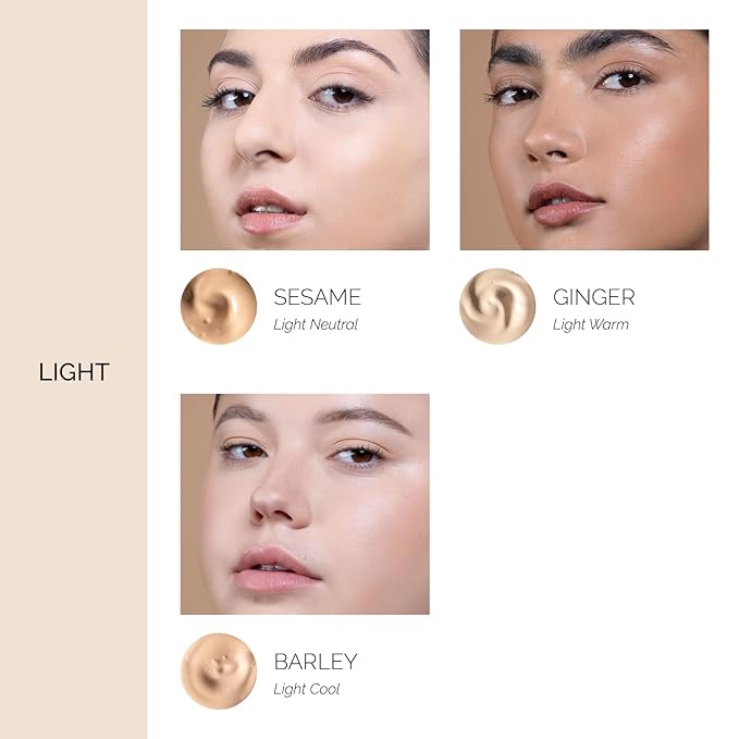 OFIR Skin Satin Medium Coverage Foundation | Lightweight Foundation Makeup with Vegan Formula | Blue Light Protection & Non-Creasing for Long-Lasting Wear | 1 FL OZ (Barley - Light Cool)
