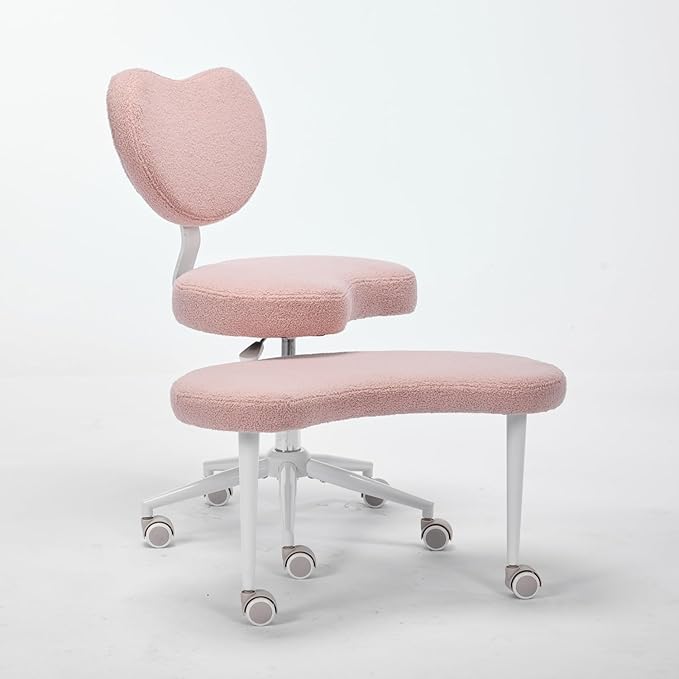 Meditation Chair Plus Teddy Pink Upgrade Version Home Office Solution Flexible Design for Fidgety Sitters Comfortable and Adjustable