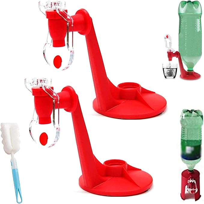 LONGLUAN Hand Pressure Carbonated Beverage Dispenser, 2 Liter Soda Dispenser, Soda Pop Dispenser, Soda Dispenser, Soda Bot...