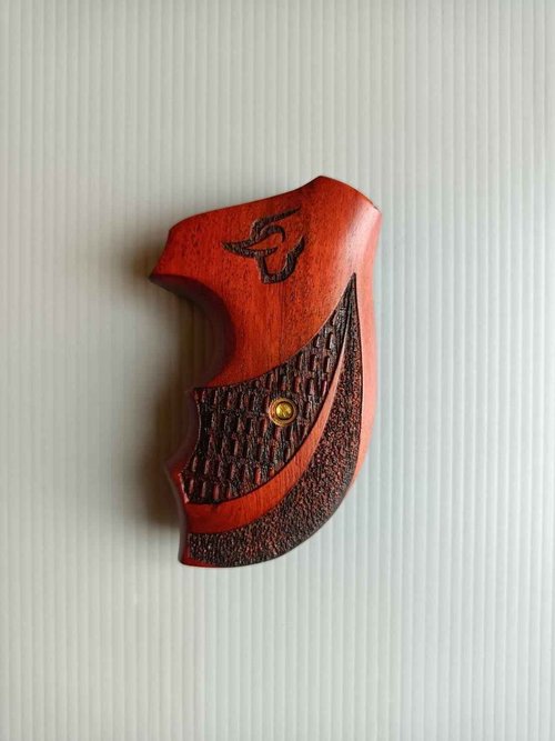 BMPL Hardwood Open Back Taurus Model 85 856 M 85 M85 M856 .38 Special 2" 2 inch Grips Hard Wood Checkered Finger Groove Handmade Handcraft #T0012