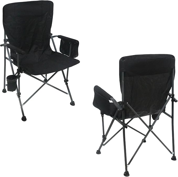 SEREVIGPUL Portable Camping Chairs- Lightweight,Back with Side Pockets & Cup Holder,Large Foldable Camping Chair for Tailgating, Firepits,Fishing, Hiking, Travel, Picnic, Beach Patio, & More
