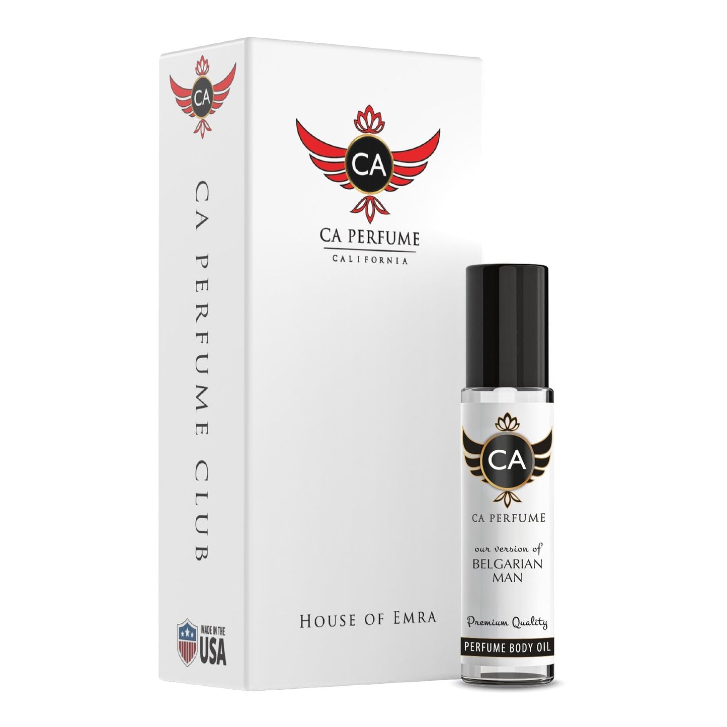 CA Perfume Impression of Belgarian Man for Men Eau De Parfum Amber Floral Scent Long Lasting Cologne for Men Travel Size TSA Ready for Day and Night Wear 0.33 Fl Oz 10ml