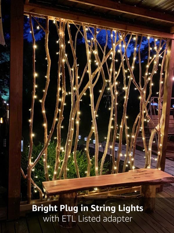 Lighting EVER 306 LED Curtain Lights with 18 Hang Down String Lights, 10×10 ft Plug in Hanging Fairy Lights for Bedroom Wa...