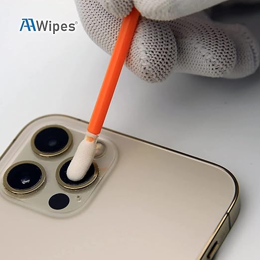AAwipes Foam Tip Cleaning Swab Kit (5 Types, 100 Pack) Cleanroom Sponge Stick Foam Swab Bundle for Printer, Painting, Gun, Optics Lens,Camera, Arts and Crafts, Automotive Detailing (FC501)