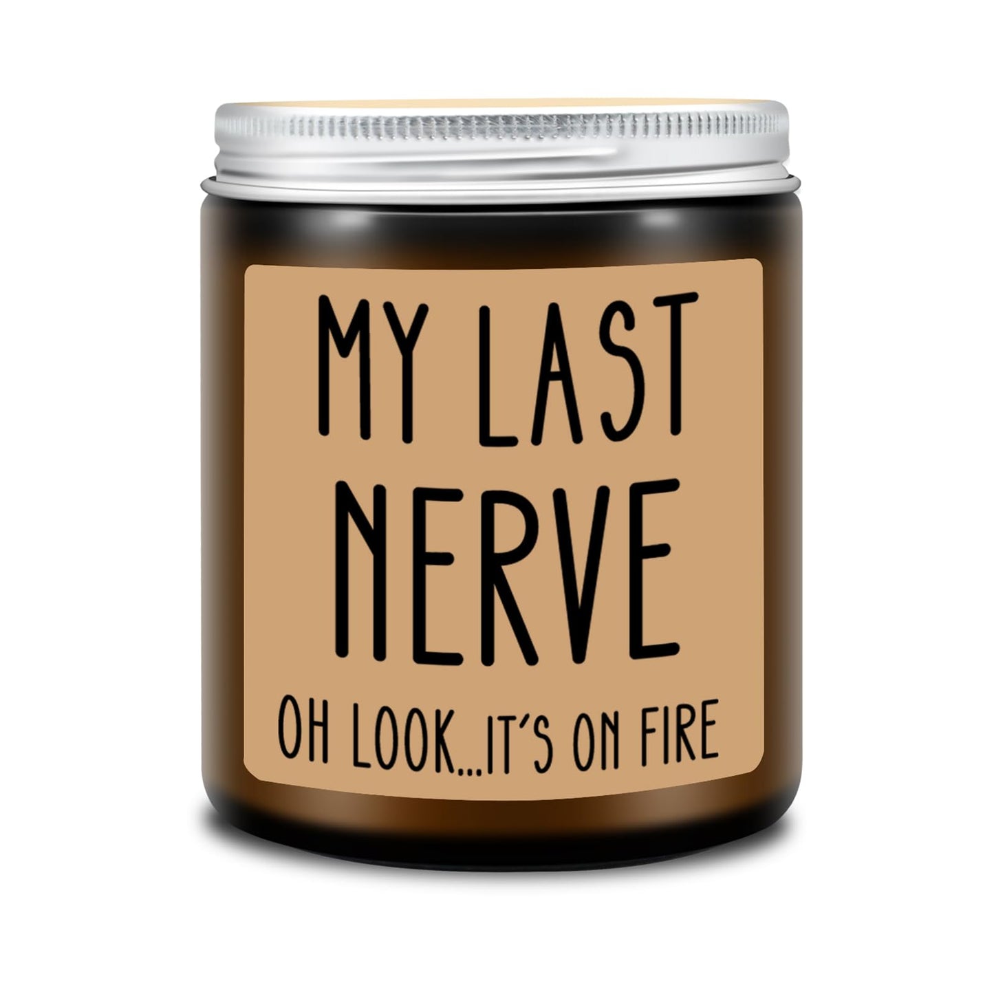 Homsolver Birthday Gifts for Women, Funny Friendship Gift for Best Friend - My Last Nerve Lavender Candle - Unique Birthday Gifts for Women, Her, Mom, BFF, Sister