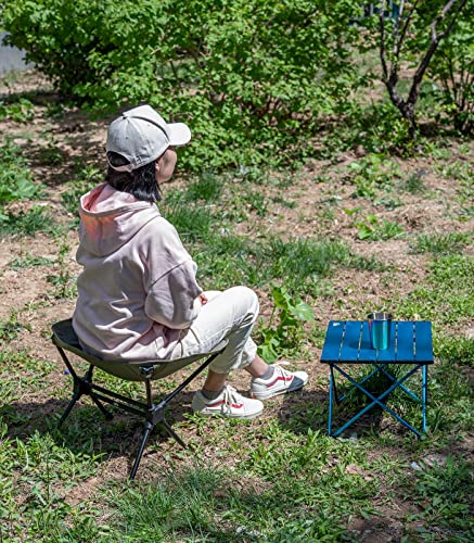 iClimb 1 Folding Table and 1 Anti-Sinking Large Feet Chair Bundle, Ultralight Compact for Adults Outdoor Backpacking Hikin...