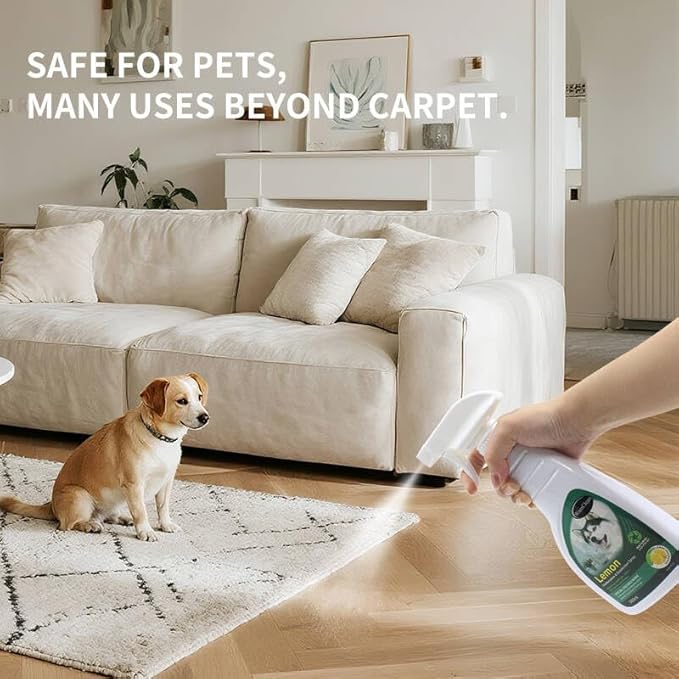 Pet Odor Stain Destroyer, Natural Lemon Oil strong Enzyme Cleaner, Fresh Scent, Pet-Safe Stain and Smell Remover, 500ml