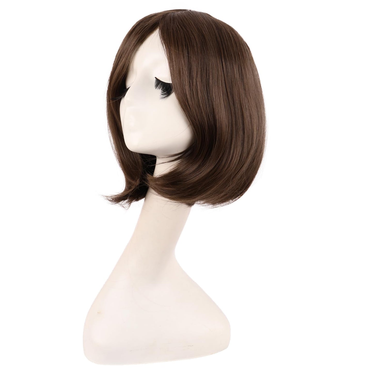 MapofBeauty 12 Inch/30 cm Fashion Unisex Short Straight Beauty Wig (Brown)