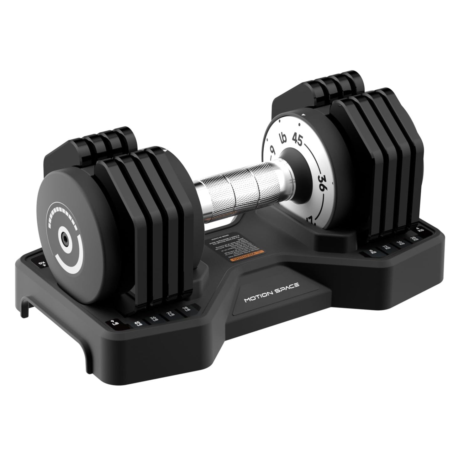 Adjustable Dumbbells Set 45LB Single, 1-Sec Fast Adjustable 5 Weights by Turning Handle, Premium Comfort Non-slip Metal Dumbbells with Tray, Compact Size for Full Body Home Workout (Black)