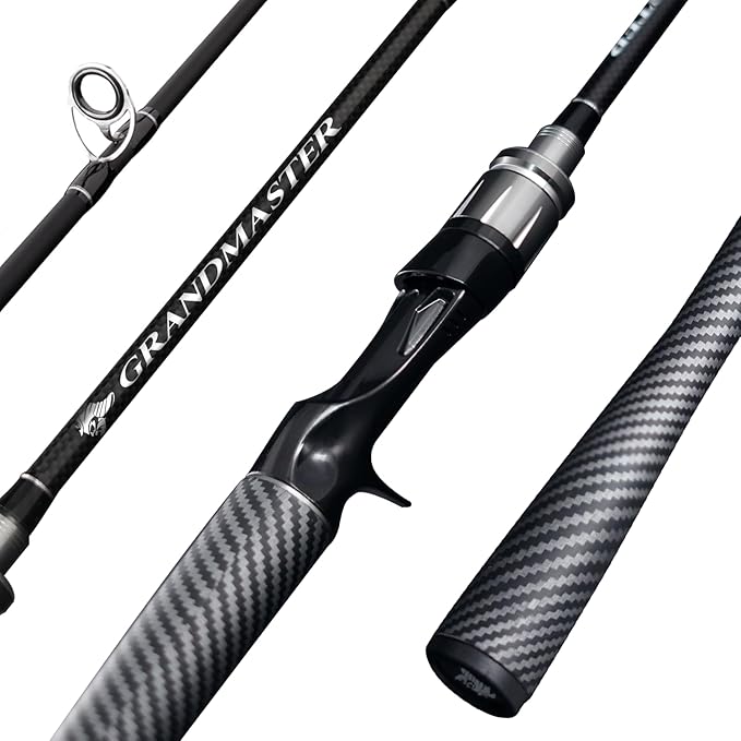 SEASIR Grandmaster Fishing Rod, Ultralight Spinning Rod Bait Casting Rod, Medium Baitcaster Rod, 2-Piece, Fuji O, Fast Act...