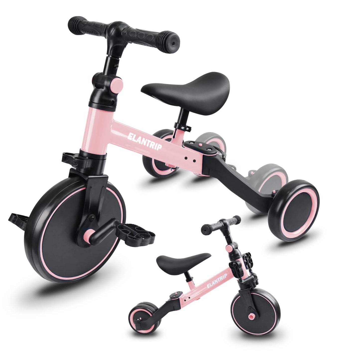 Elantrip 5 in 1 Balance Bike for 1 to 3 Years Old Kids,Toddler Tricycle Kids Trikes Tricycle, Best Toys for Boy & Girl, Balance Training,Adjustable Seat and Removable Pedal
