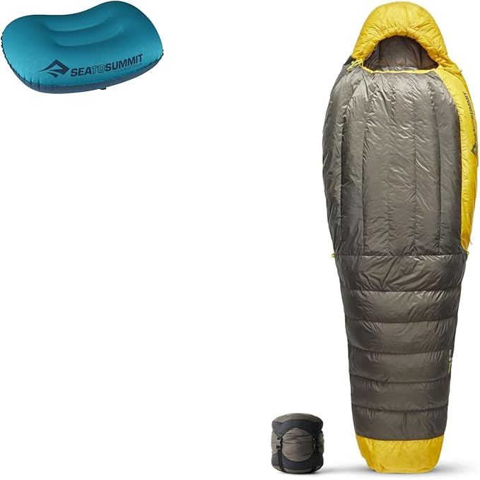 Sea to Summit Sleep System: Aeros Ultralight Pillow and Spark Down Sleeping Bag