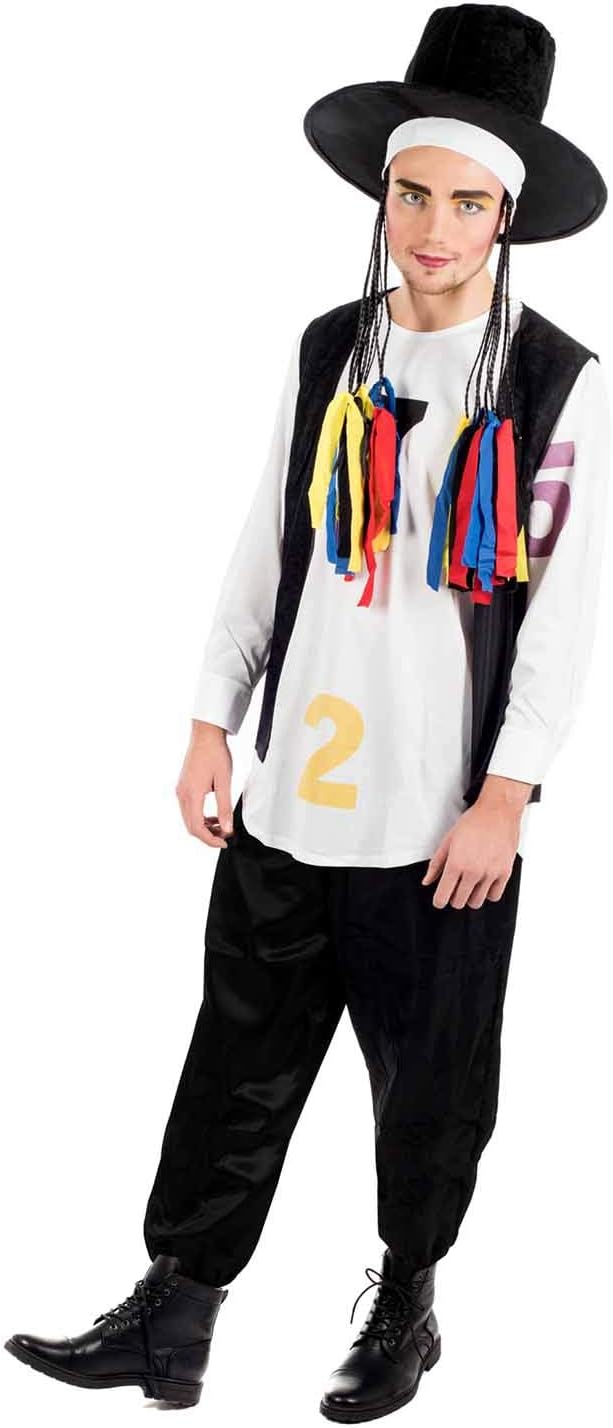 fun shack Mens 1980s Pop Star Costume, 80s Pop Culture Costume, 80s Mens Costumes for Adults, Men 80s Outfits For Adults