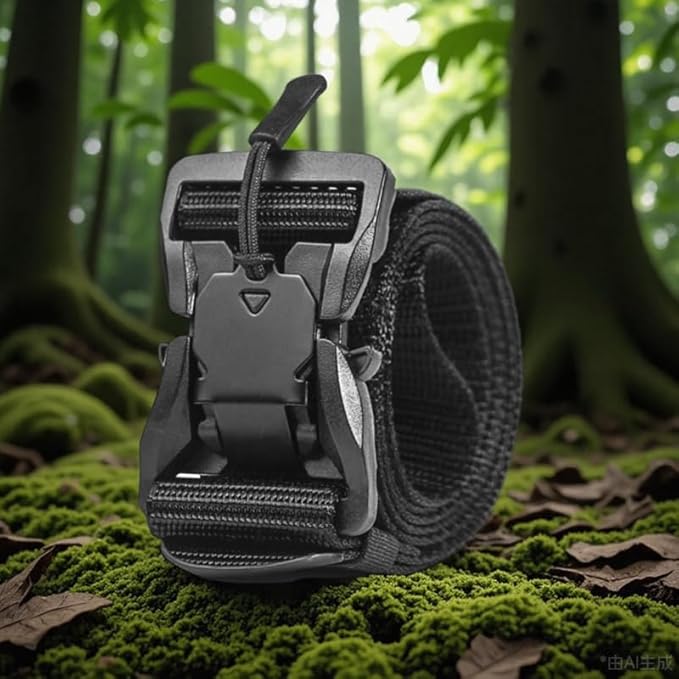 Men's Tactical Belt, Military Hiking Rigger 1.5" Nylon Web Work Belt with Heavy Duty Quick Release Buckle