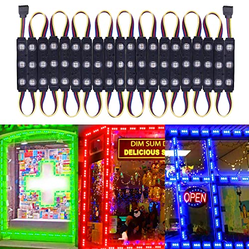 LED Window Lights Waterproof Storefront Lights Business Decorative Light for Advertising LED Module Signs Business Store L...