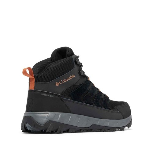 Columbia Mens Strata Trail Mid Waterproof, Black/Owl, 7