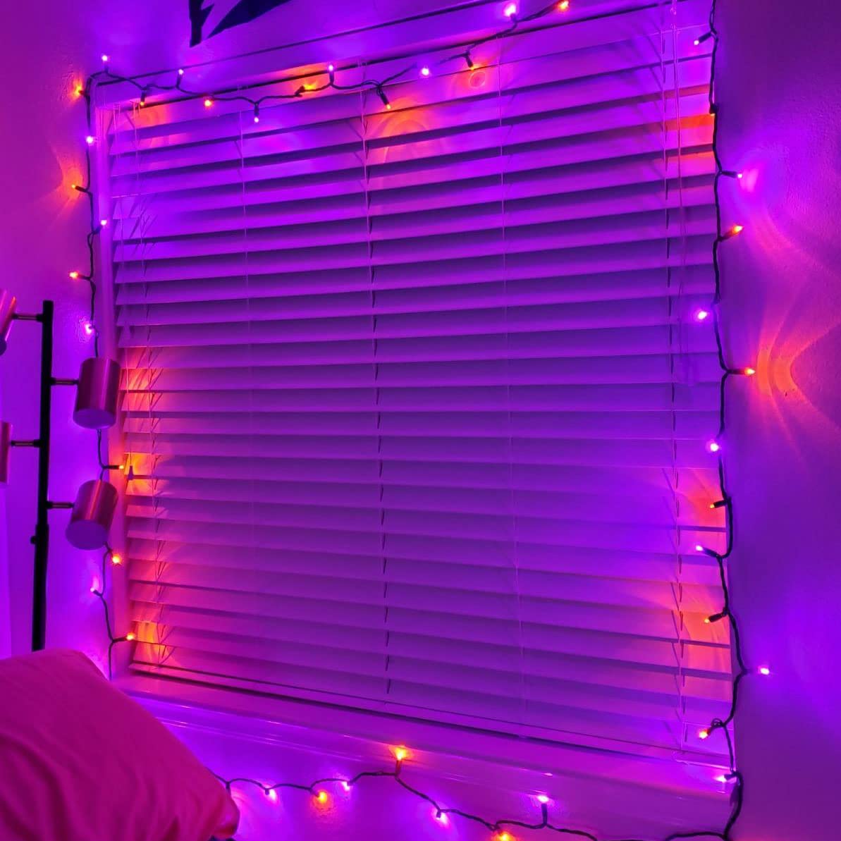 Dazzle Bright Fairy String Lights, 20FT 60 LED Copper Wire Battery Operated Waterproof Lights, Halloween Decorations for Indoor Home Outdoor Patio Yard Party Decor (Purple and Orange, 1)