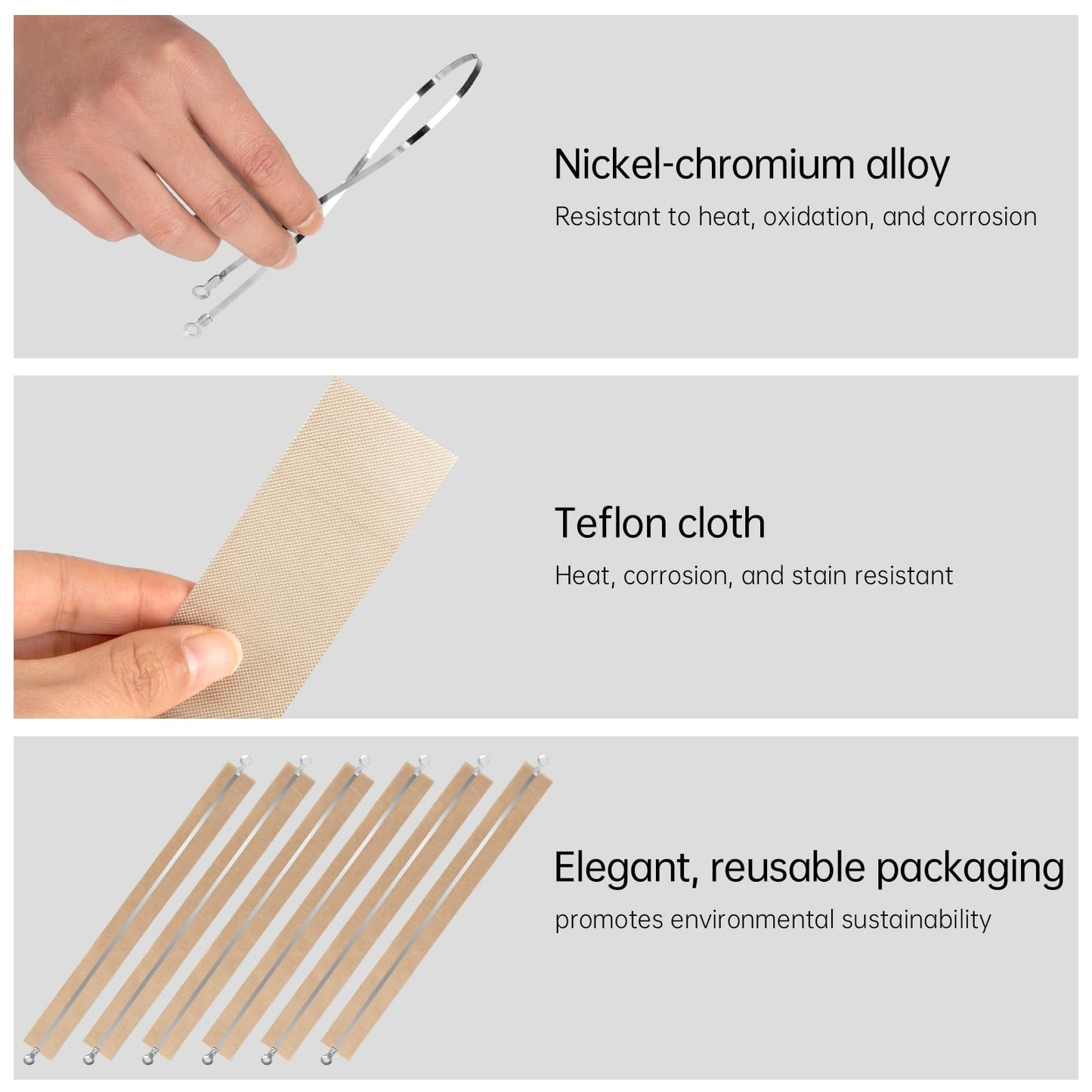R-PACK Impulse Sealer Heat Wire Element Strip - 32in Sealing Replacement Heating Wires for Sealing Machines (Sealing width : 3mm)
