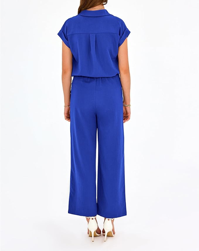 PRETTYGARDEN Womens 2 Piece sets Summer Cap Sleeve Tops Palazzo Pants Dressy Casual Vacation Travel Outfits Tracksuits