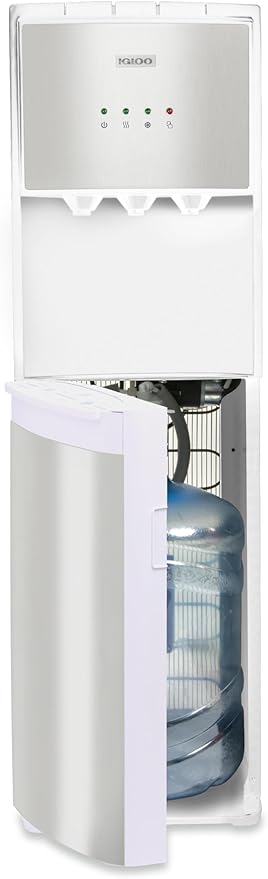Igloo Bottom Load Water Cooler Dispenser - Hot, Cold, or Room-Temperature Water - Holds 3 or 5 Gallon Bottles - Child Safe...
