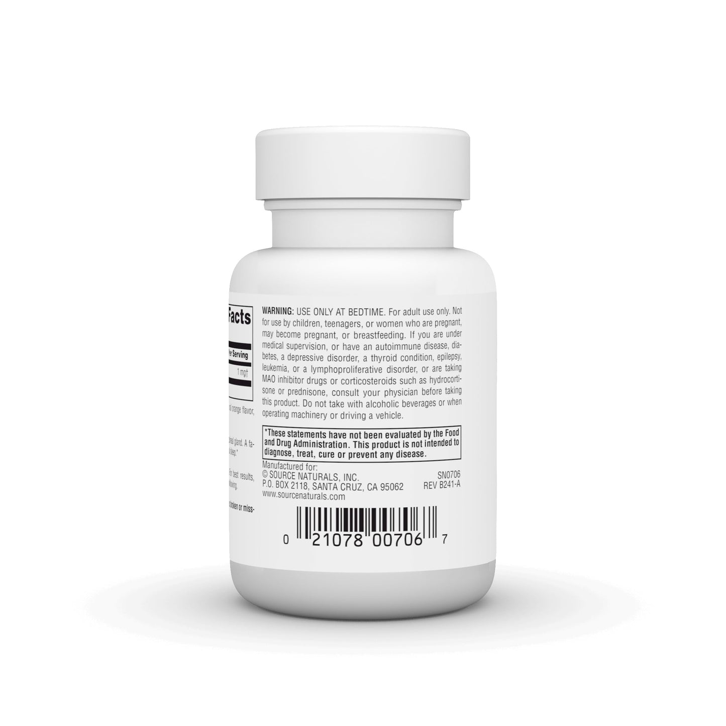 Source Naturals Sleep Science Melatonin, Non GMO Project Verified Melatonin Dietary Supplement, 1mg 100 Orange Flavored Lozenges
