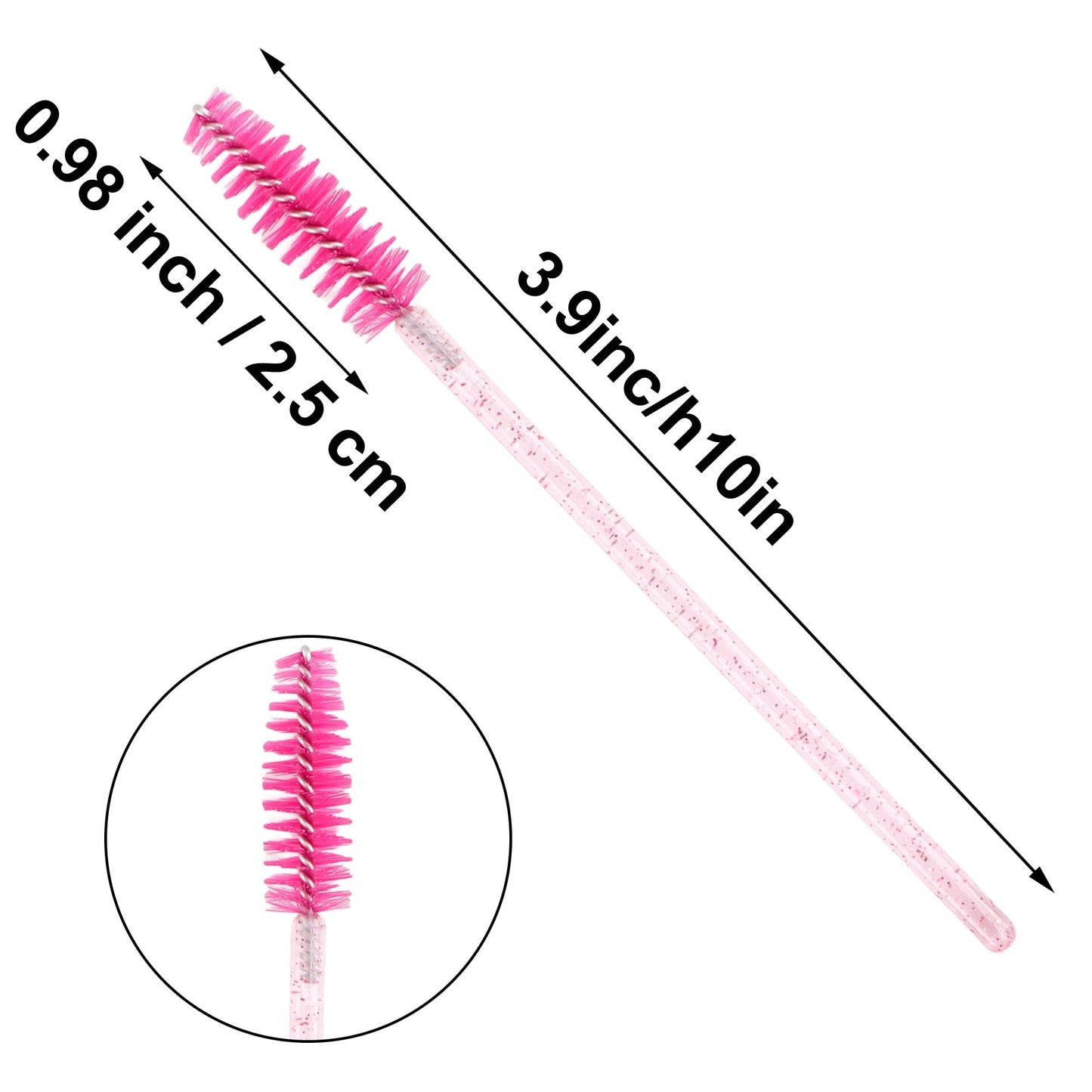 COCIDE 500Pcs Colorful Eyebrow Brush Eyelash Comb Lash Brushes Disposable Mascara Wands Lash Spoolies for Eyelash Extensions Sup