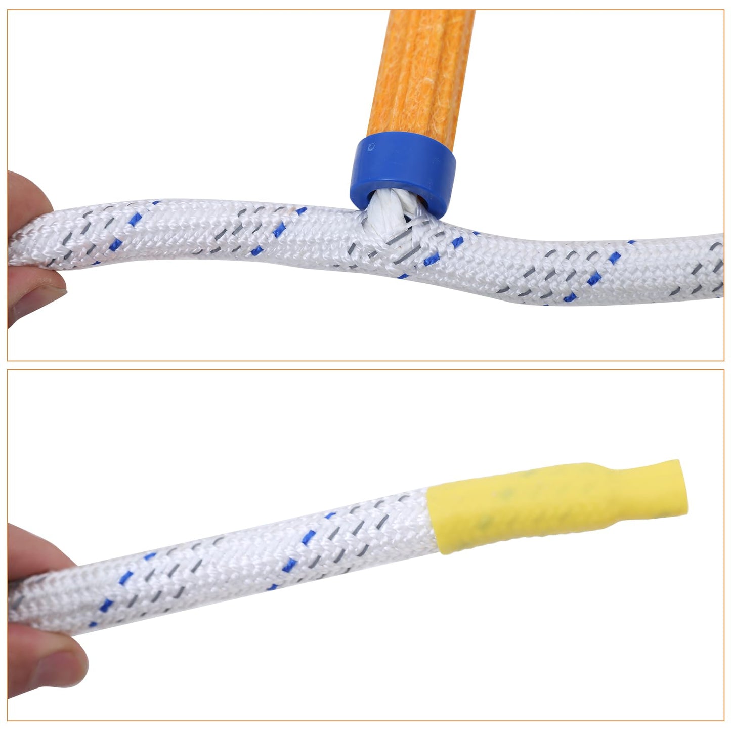 Rope Ladder,39 Feet Emergency Fire Escape Ladders Flame Resistant Safety Rope Ladder with Hooks,Fast to Deploy Sturdy and Strong Portable and Reusable 3 Story,Weight Capacity up to 2000 Pounds