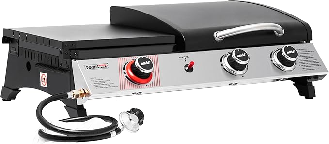 Royal Gourmet PD1305H 3 Burner Propane Gas Grill and Griddle Combo with Lid, 3-in-1 Grill Griddle Combo with 29,000 BTUs O...