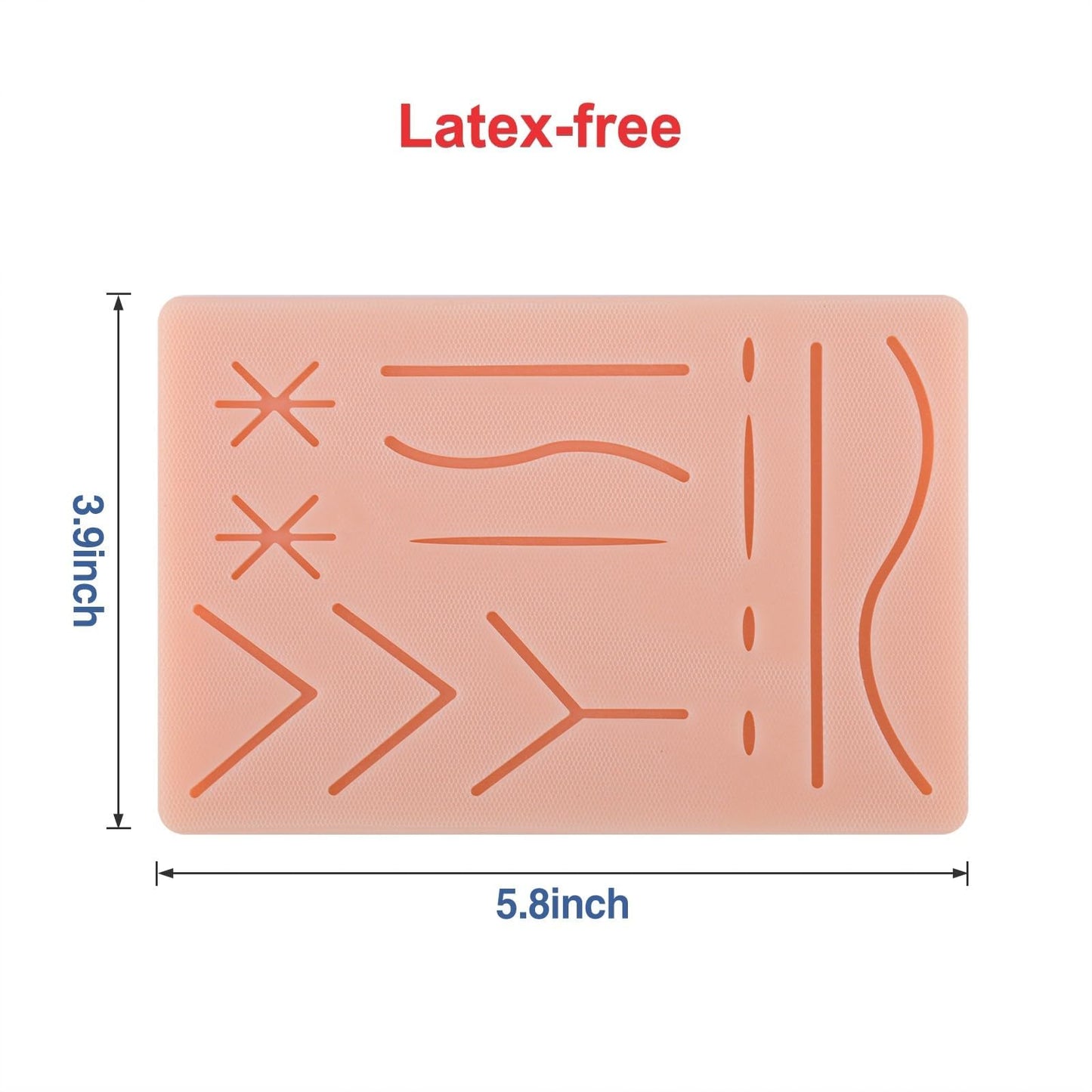 Ultrassist Durable Suture Practice Pad (2 Pads) for Medical and Veterinary Students, Suture Pad Includes14 Pre-Cut Wounds with Rip-Resistant Mesh, Tear-Resistant, Design for Training Only