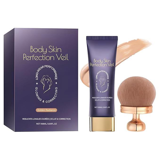 Body Concealer Cream 3.65 Fl Oz - Full Coverage for Tattoo Cover Up & Uneven Tone - Lightweight Natural Finish - Daily Moisturizing Face & Body Makeup with Centella Asiatica (Golden Radiance)