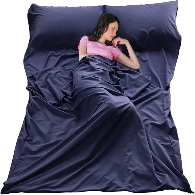 Sleeping Bag Liner Ultralight Travel Sheet Dirt-Proof Camping Sheets Compact Hotel Sleeping-Sack for Outdoor Backpacking H...