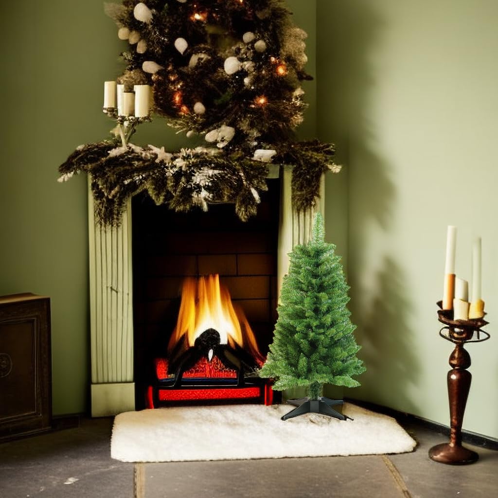 Small Christmas Tree 3FT Artificial Desktop Xmas Tree for Holiday Decor 160 Branch Tips,Green