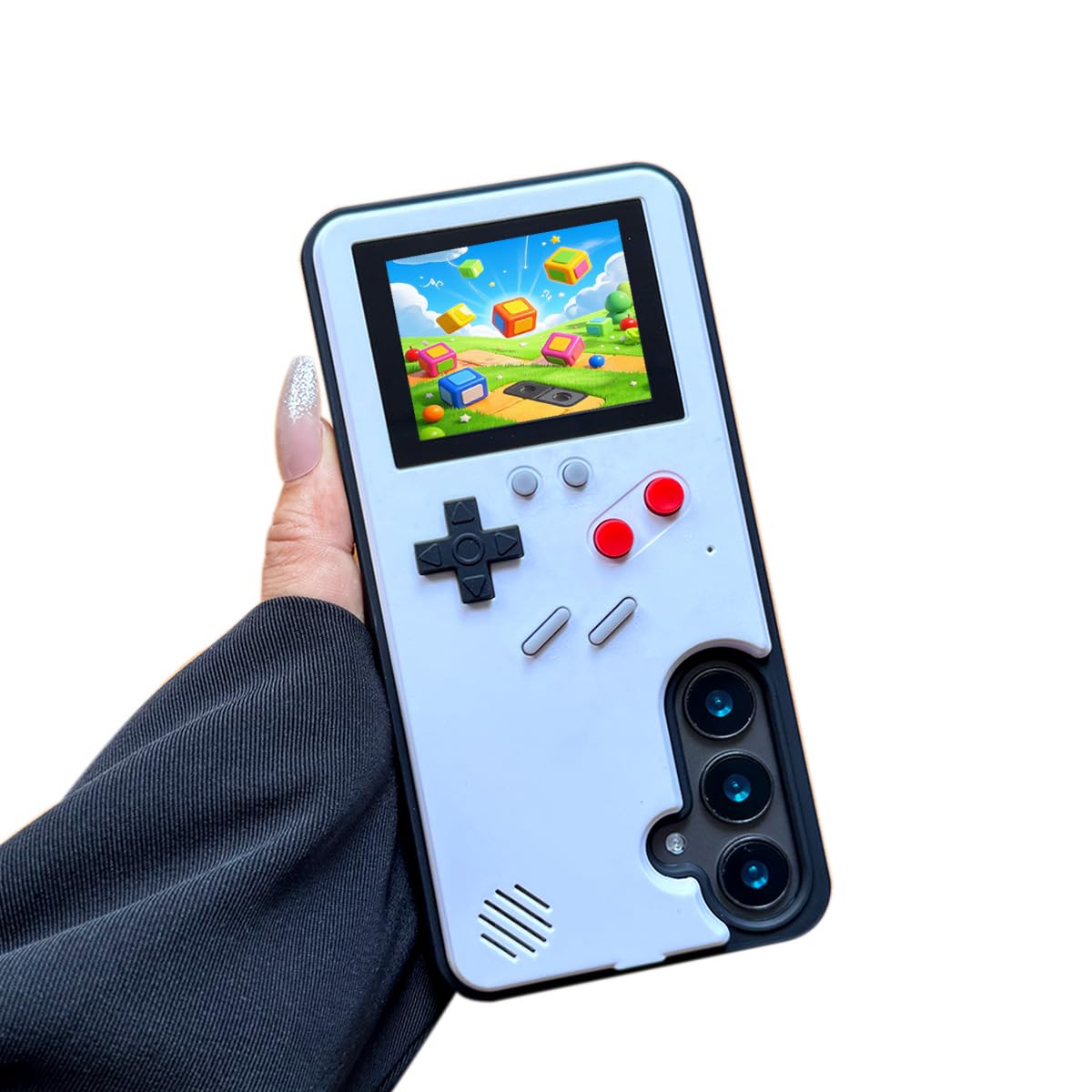ERAKOLE Game Phone Case for Samsung Galaxy S23, Nostalgic Game Case for Samsung Retro Playable Gaming Design, Classic Creative F