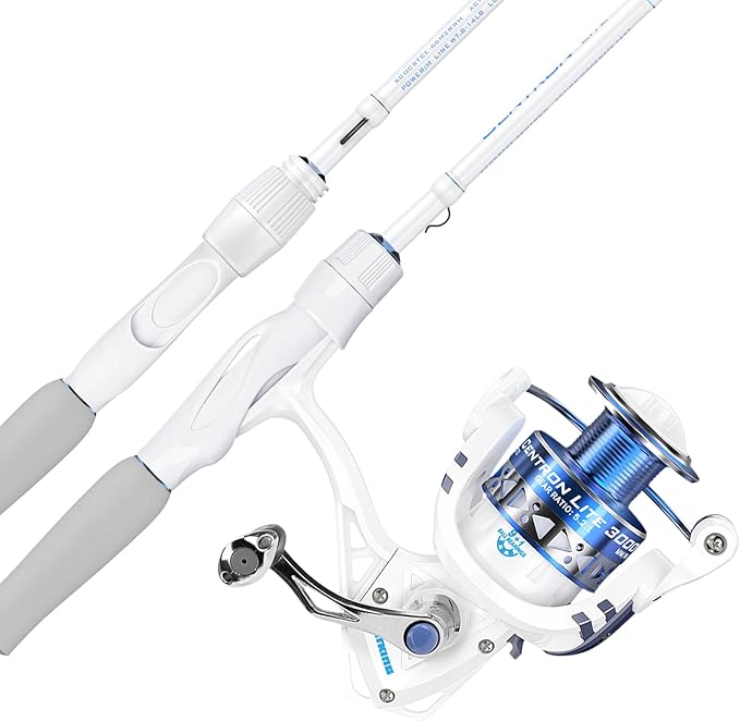 KastKing Centron Lite Fishing Rod and Reel Combo, IM6 Graphite 2Pc Blanks, Stainless Steel Guides with Ceramic Rings, Cont...