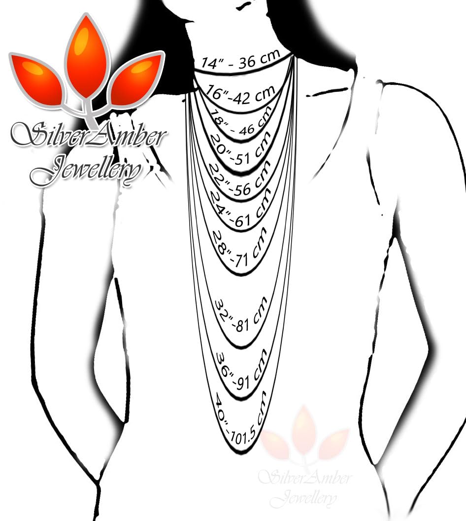 SilverAmber Jewellery UK - 925 Sterling Silver 14 Inch Delicate Italian Box 1 mm Thin Chain Necklace - GCH00314