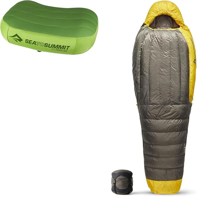 Sea to Summit Sleep System: Aeros Premium Pillow and Spark Down Sleeping Bag